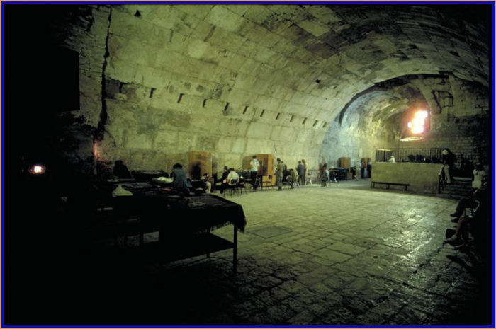 Prayer Room inside the Western Wall tunnel