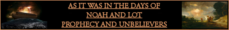 Image of an Noah's Ark on the Flood and the destruction of Sodom and Gomorrah linking to a web page discussing the End-Times prophecy given by Jesus