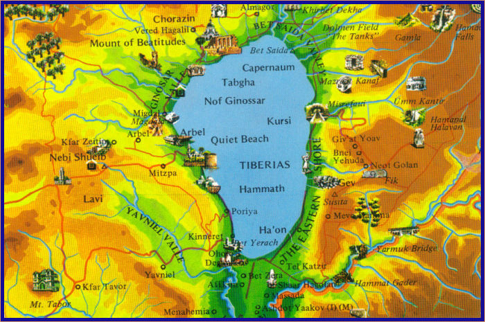 Map of the Sea of Galilee