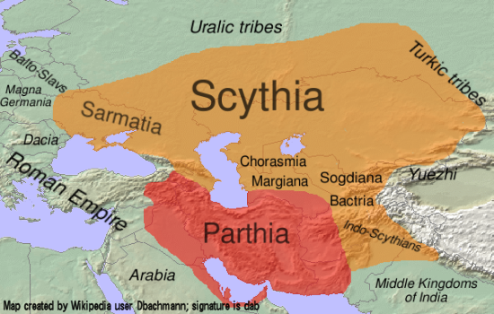 Map of historical Scythia