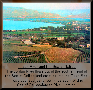 Jordan River coming out of the Sea of Galilee